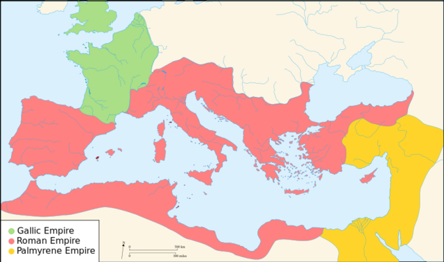 Map of the Roman Empire around the year of the consulship