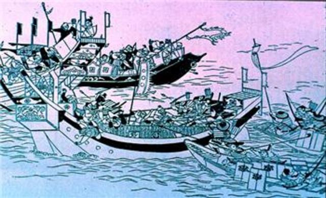 Mongols invade Japan