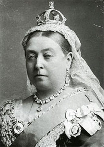 Queen Victoria takes the thrown in England