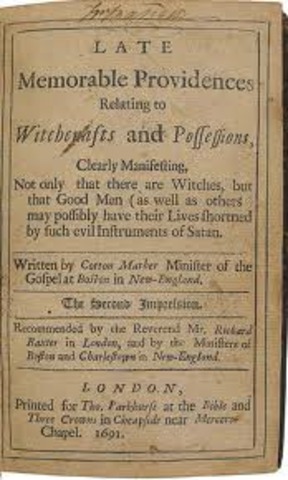 Cotton Mather publishes book on witchcraft