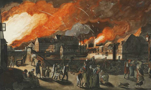 København blir bombet. Bombingen varer i 5 dager. Hus blir ødelagt og mange dør.