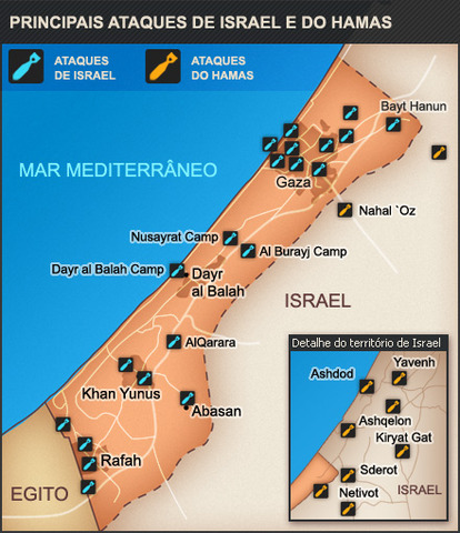 Localização - Faixa de Gaza