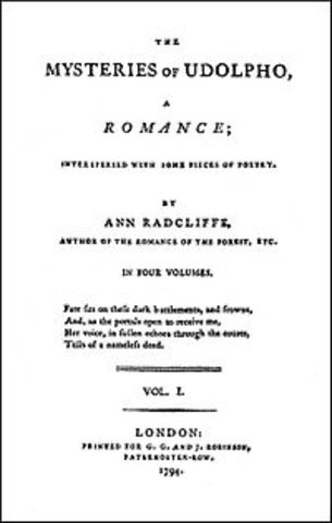 "Mysteries of Udolpho" Radcliffe