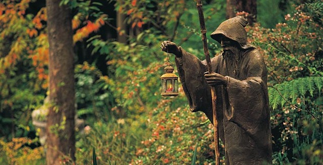 Goodwill opens the gate and shows Christian the way to the cross. ( Horton 355, 356 )