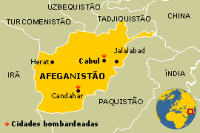 Mapa do Afeganistão