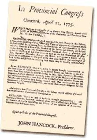 Committies of Correpondence Established