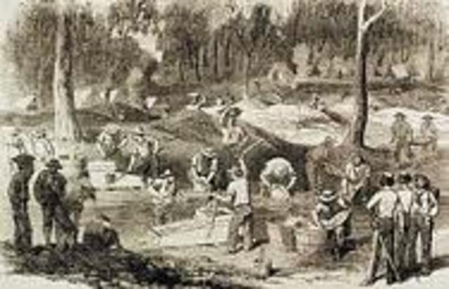 Gold Rush in Ballarat Victoria
