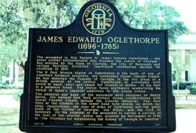 Oglethorpe founded the city of Savannah