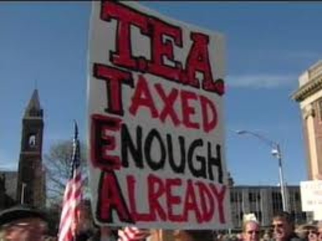 protests high taxes