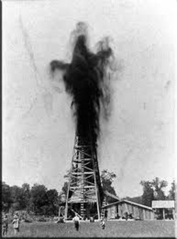 First oil well