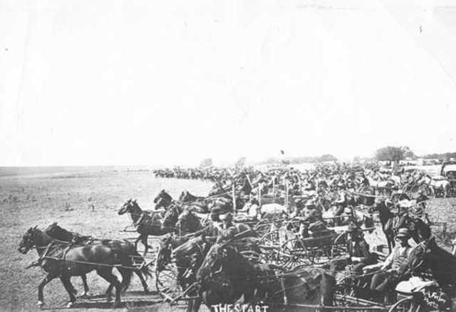 Particpates in the land race, gets land