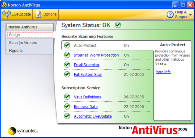 Создание Symantec Norton Antivirus.