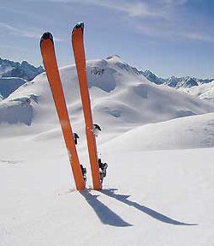 This was the first time I skied.