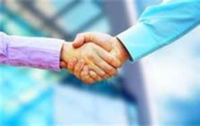 Friendship hug- I mean handshake, we're grown men