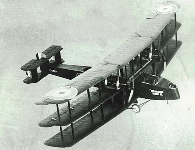 First flight of the Bristol Braemar four-engined bomber