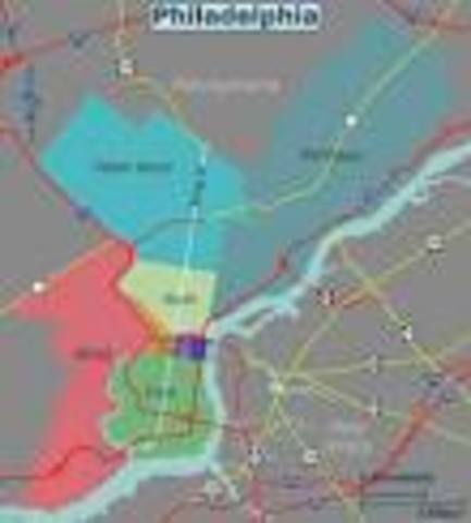 Abigail Adams joins John Adams in Philadelphia.