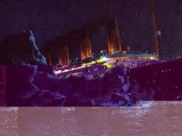 Titanic came to a stop after hitting iceberg