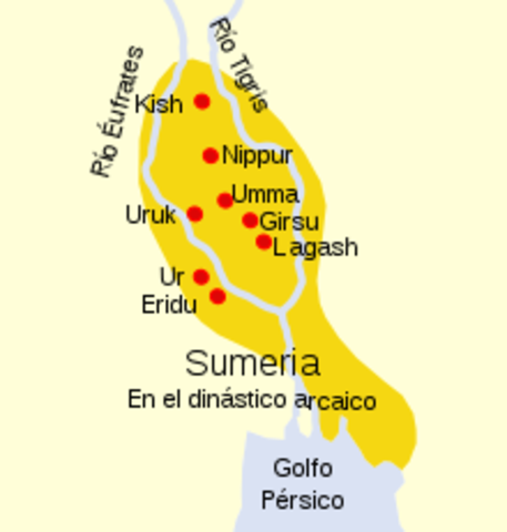 principales ciudades sumerias
