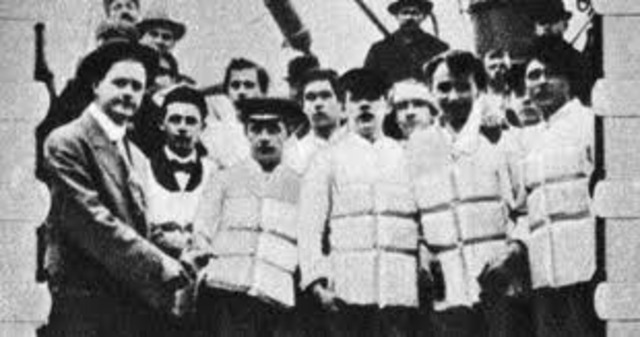 Passengers being told to come to top deck and bring life jackets