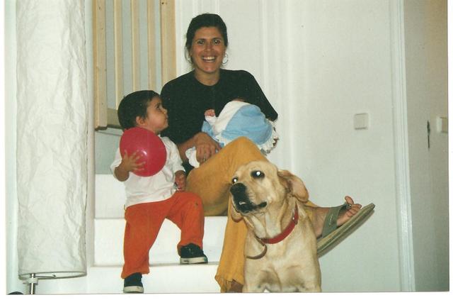 Con mi nuevo perro Curro