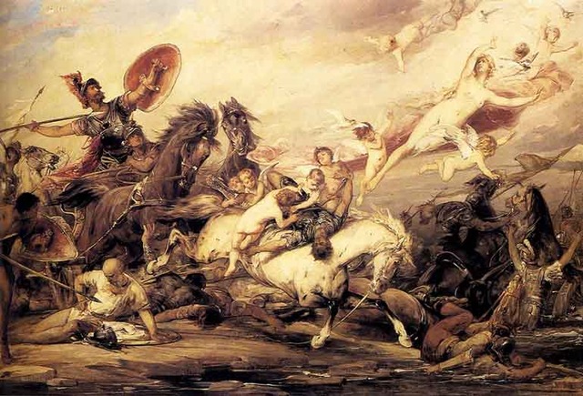 Diomedes fights the gods