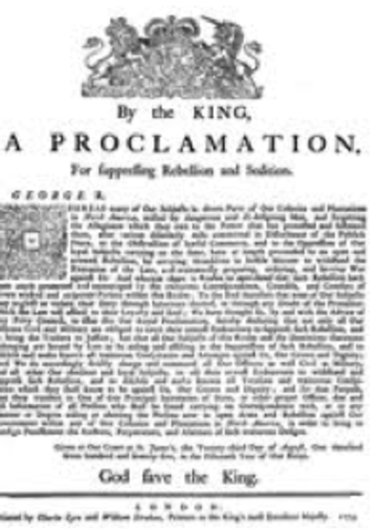 Proclamation for Suppressing Rebellion and Sedition