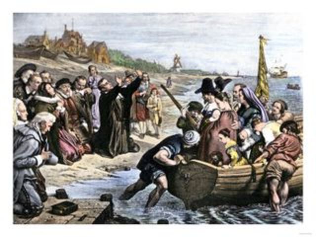 Pilgrims left England.