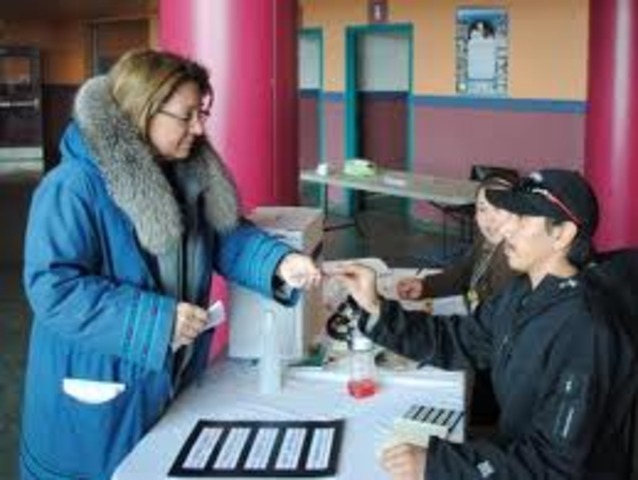 inuits first vote in an election