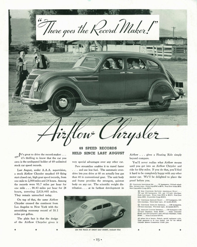 The beginning of the Chrysler Airflow