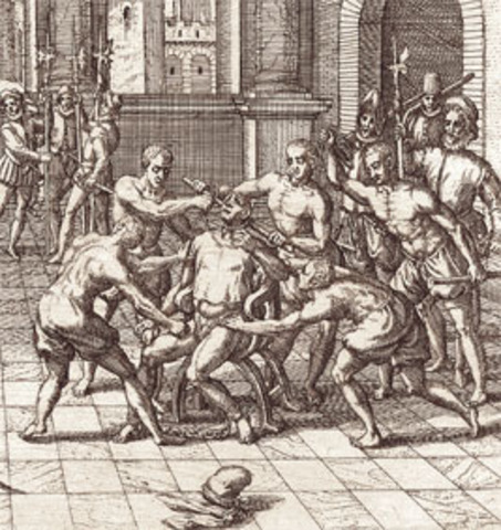 Atahualpa murio a garrotazos