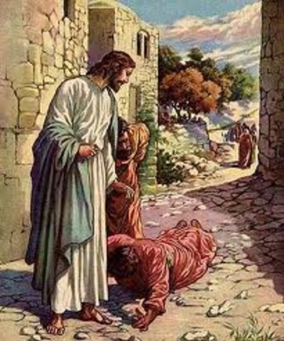 Jesus heals a leper