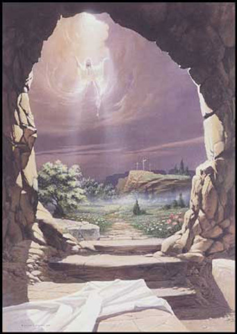 Jesus rise's from the tomb