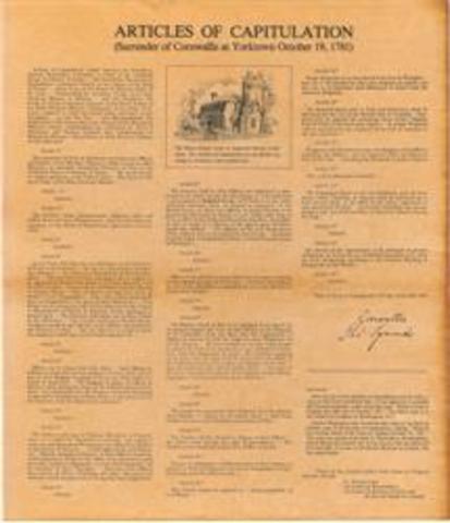 The Articles of Capitulation are put into place.