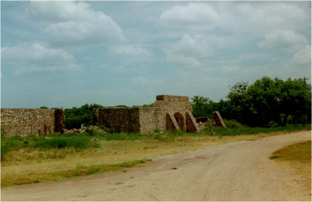 In 1758,  a large force of hostile Indians destroyed San Saba mission, themission established for the Apaches.