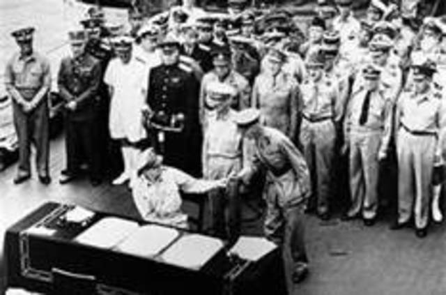 formal surrender papers signed (japan)