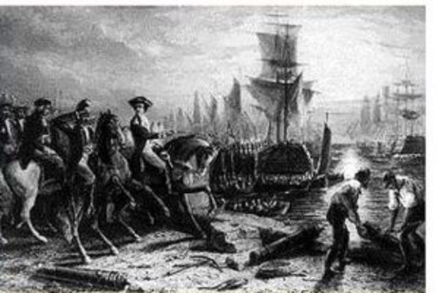 British Evacuate Boston