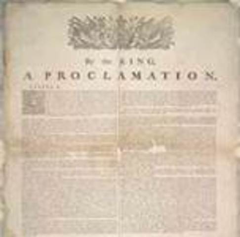 Oct. 7	Proclamation of 1763