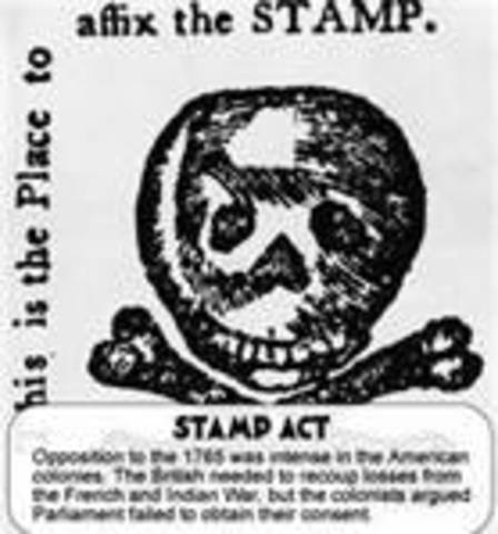 March 22	The Stamp Act