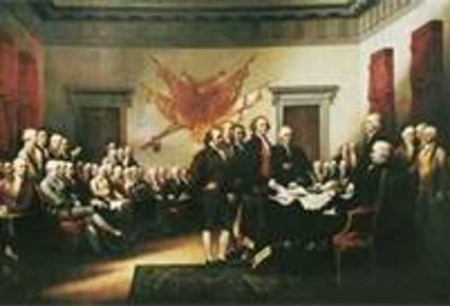 Americans Declarind indepedence