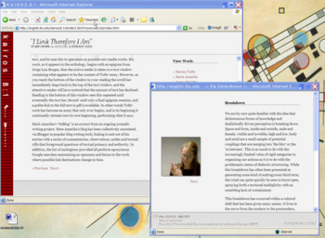 Adrian Miles publishes a paper called Cinematic Paradigms for Hypertext
