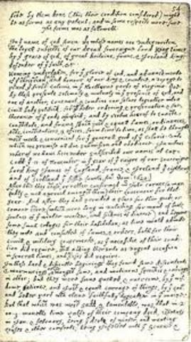 Mayflower Compact was signed and Mayflower left England