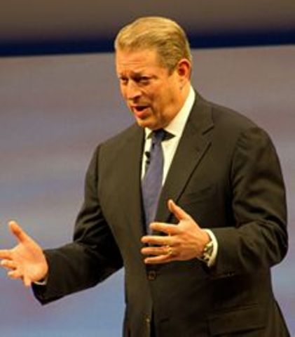 Al Gore presented with the nobel prize for their work on climate change