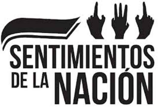 texto "sentimientos de la nación"