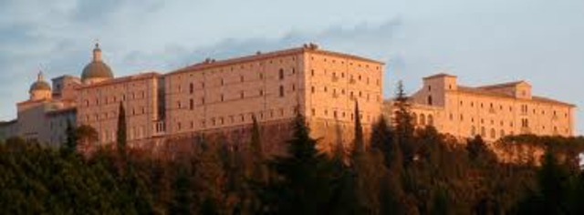 St. Benedict established the first monastery at Monte Cassino, Italy