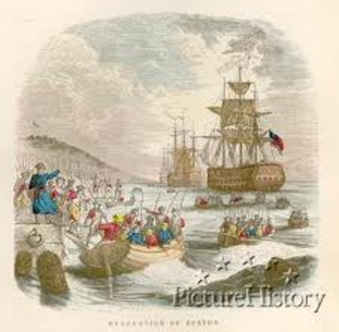 British evacuate Boston