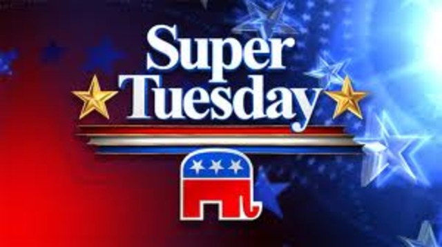 Super Tuesday (Alaska,Goergia,Idaho, Massachusetts, North Dakota, Ohio, Oklahoma,Tennesseee,Vermont,Virginia)