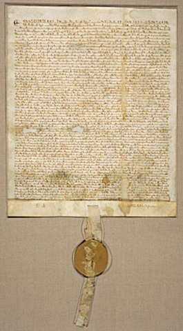 The king of England, King John signed the Magna Carta