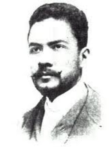 El escribo su primero poemo