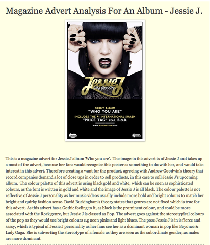 Magazine Advert Analysis