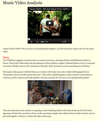 Detailed Music Video Analysis